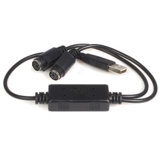 Cable Adaptador 0.4m Usb A Ps2 Para Raton Mouse Y Teclado      .