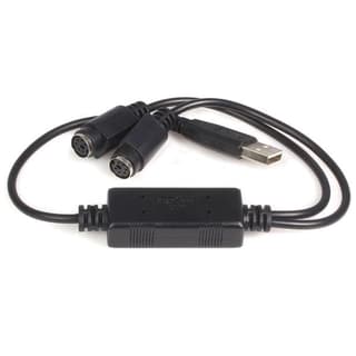 Cable Adaptador 0.4m Usb A Ps2 Para Raton Mouse Y Teclado      .