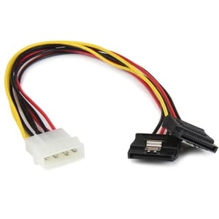 Cable 30cm Adaptador Corriente Lp4 Molex A Doble Sata Con Segur.