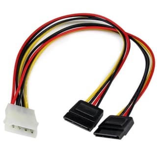 Adaptador Cable Divisor De Poder Lp4 En Y  Molex 4 Pines A Sata - 2x Hembra Sata Y 1x Macho Lp4 - Splitter - Startech.com Mod. Pyo2lp4sata