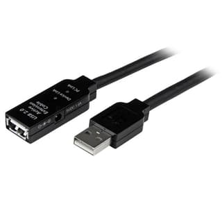 Cable De Extensión Alargador De 15m Usb 2.0 Hi Speed Alta Velocidad Activo Amplificado - Macho A Hembra Usb A - Negro - Startech.com Mod. Usb2aaext15m