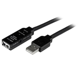 Cable De Extensión Alargador De 15m Usb 2.0 Hi Speed Alta Velocidad Activo Amplificado - Macho A Hembra Usb A - Negro - Startech.com Mod. Usb2aaext15m